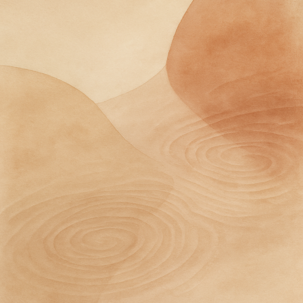 Abstracte illustratie van een gladde oppervlakte met onderstromen, beeld voor een stil teamconflict