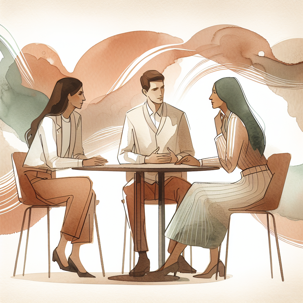 Collega’s in een bemiddelingsgesprek over samenwerking op de werkvloer